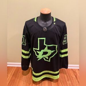 Men’s Adidas Dallas Stars Blackout Alternate Tyler Seguin Hockey Jersey Size 56